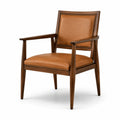 Gepolsterter Armlehnstuhl im Retro-Stil, 66 × 70 × 88 cm, Cognac und Dunkelbraun
